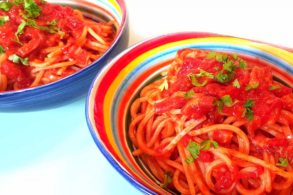 Spaghetti Amatriciana alla nonna