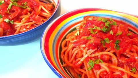 All amatriciana pasta alla nonna