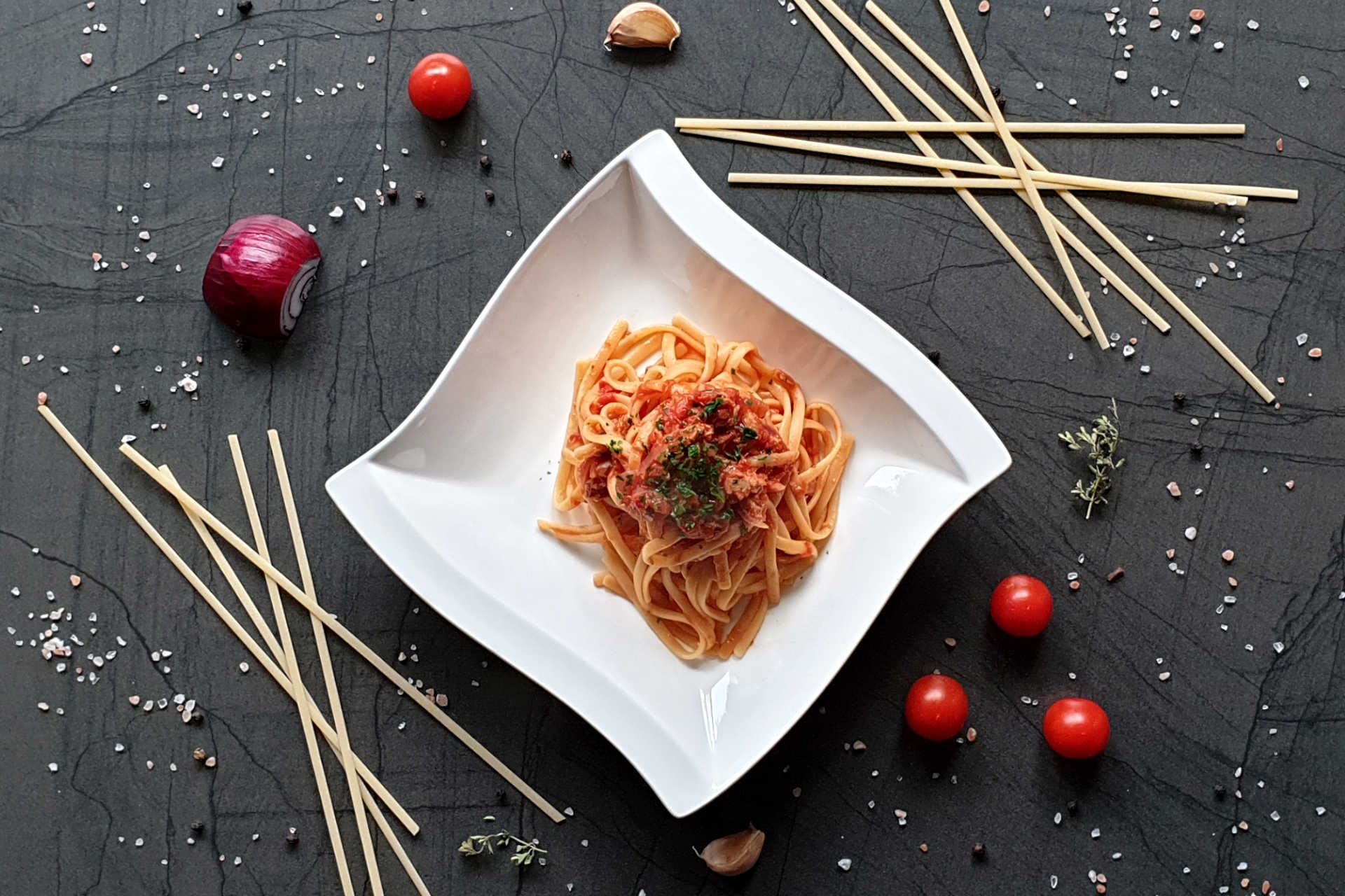 Spaghetti mit Thunfisch