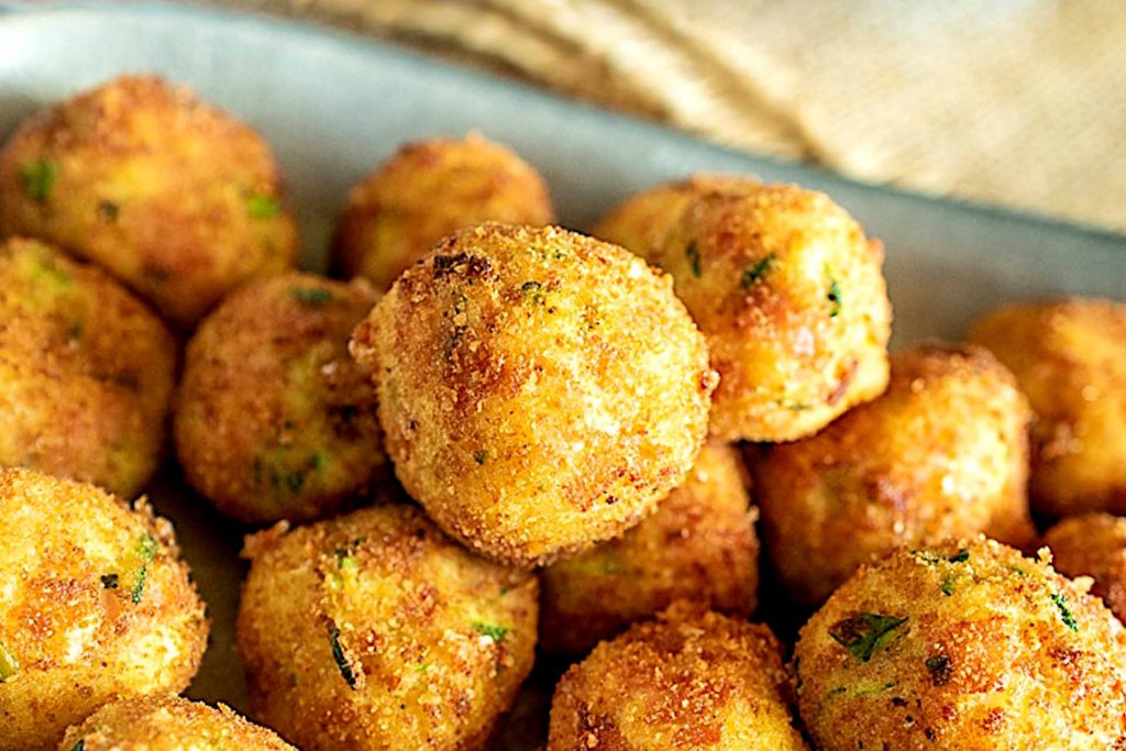 Zucchini cheese balls