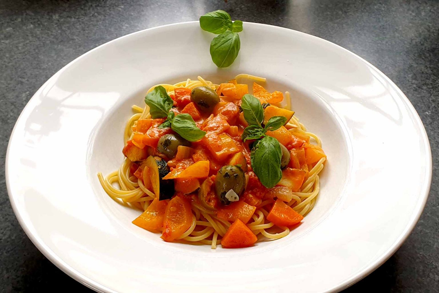 pasta mit gorgonzola und spinat
