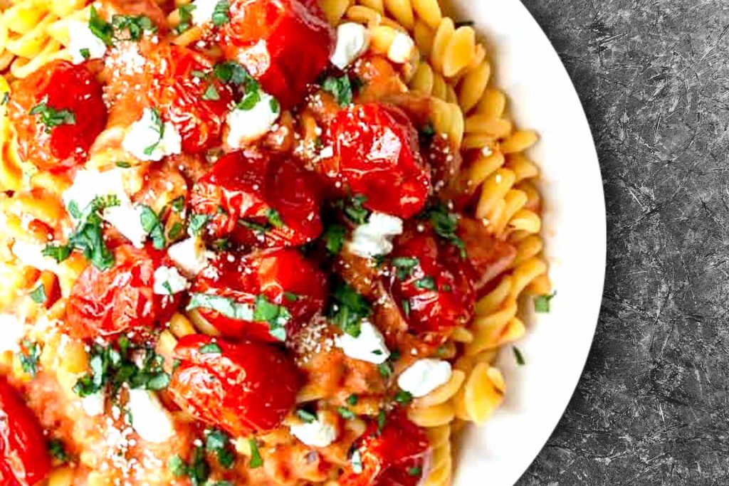 Cherry tomato cream cheese pasta