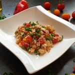 Reissalat mit thunfisch und feta