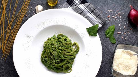 Spinach ricotta pasta