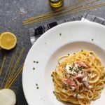 Spaghetti mit Räucherlachs