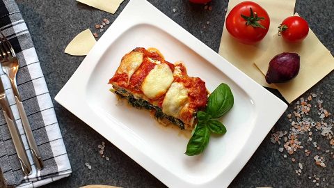 Spinach ricotta lasagna