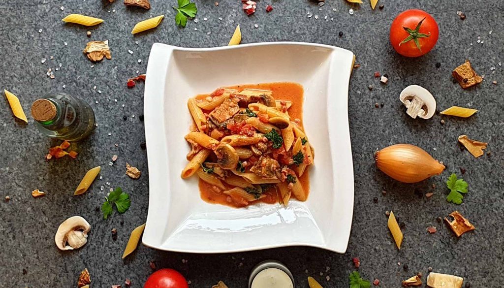 Pasta Alla Boscaiola Nudeln Nach Holzfallerart
