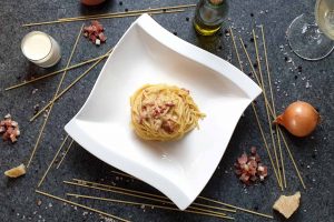 Spaghetti Carbonara mit Sahne Soße