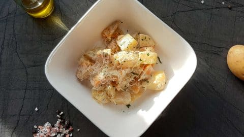 Potato pumpkin gratin