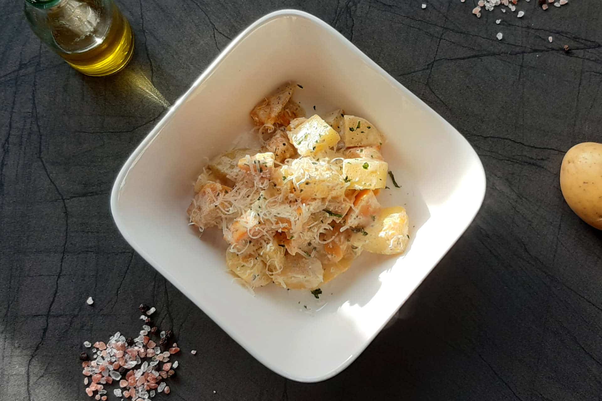 Kartoffel Kürbis Gratin