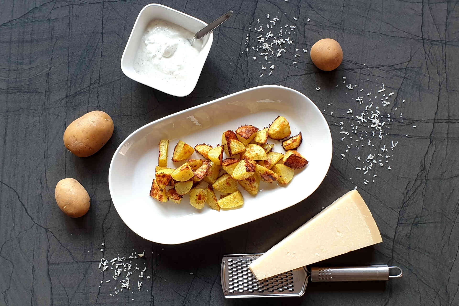 Parmesankartoffeln - super einfach und blitzschnell fertig