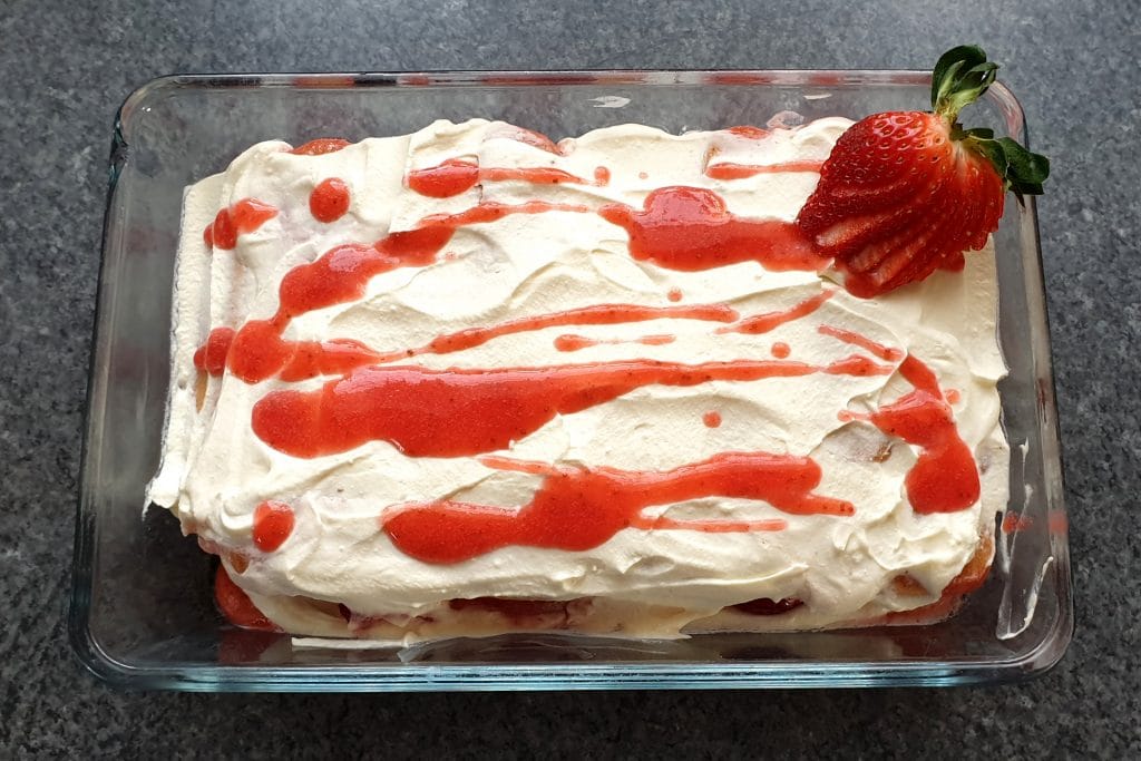 Strawberry tiramisu