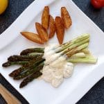 Gebratener grüner Spargel mit Mascarpone