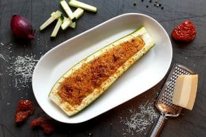 Gefüllte Zucchini vegetarisch