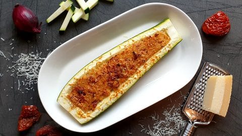 Gefüllte Zucchini vegetarisch