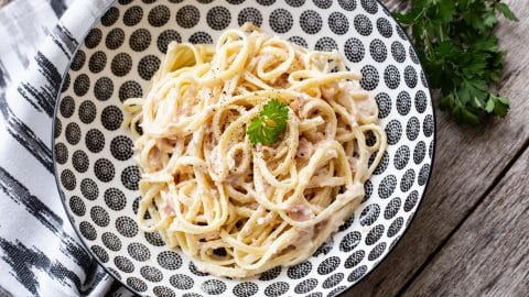 Creamy ham pasta