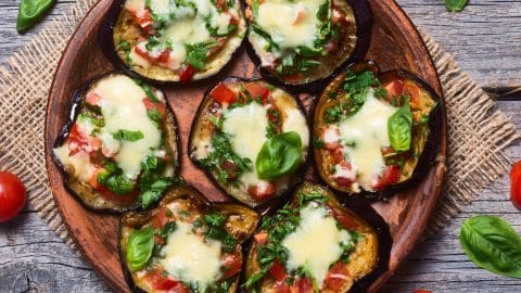 Eggplant pizzas