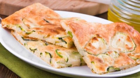 Focaccia con zucchine