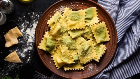 Ravioli ricotta e spinaci