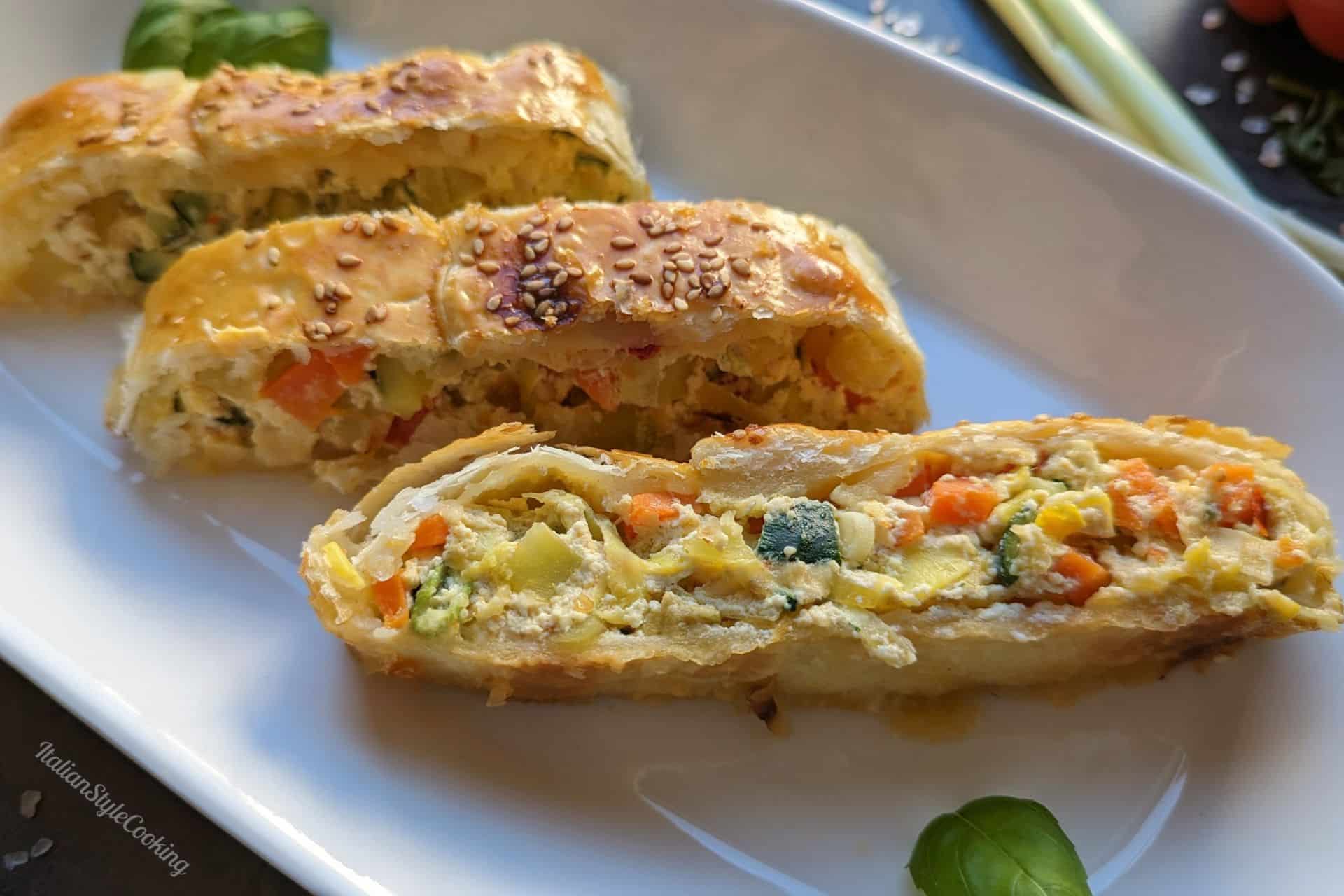 Vegetable strudel