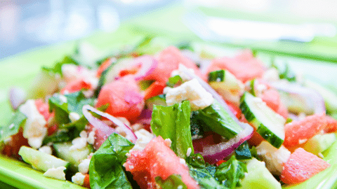 Melonensalat mit Feta