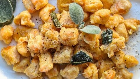 Carrot gnocchi