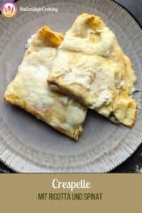 Crespelle mit Ricotta und Spinat (Pinterest Pin)