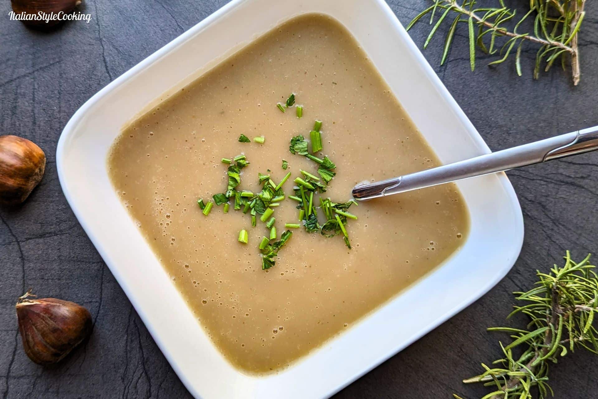 Zuppa di castagne e patate