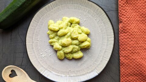 Gnocchi with zucchini pesto