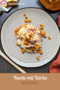 Risotto mit Kürbis und Salsiccia (Pinterest Pin)