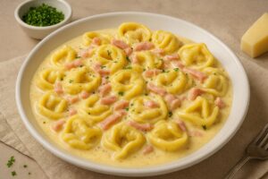 Tortellini in Schinken Sahne Soße