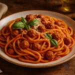 Spaghetti alla Chitarra con Pallottine
