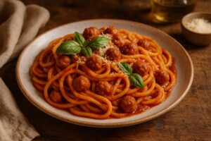 Spaghetti alla Chitarra con Pallottine
