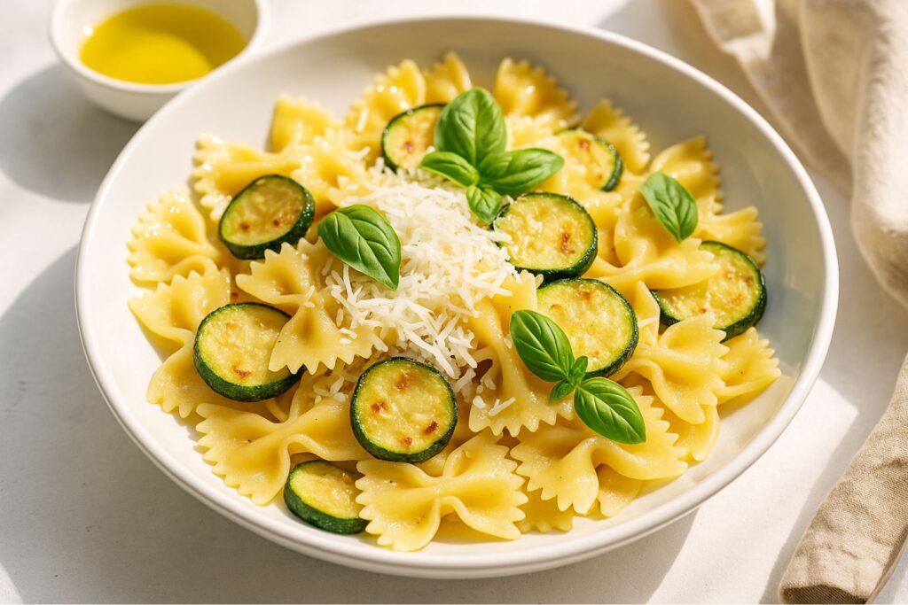 Farfalle mit Zucchini und Ricotta Salata