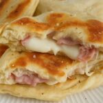 Focaccine mit Käse und Schinken