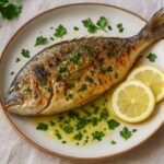 Gegrillte Dorade mit Zitronensoße