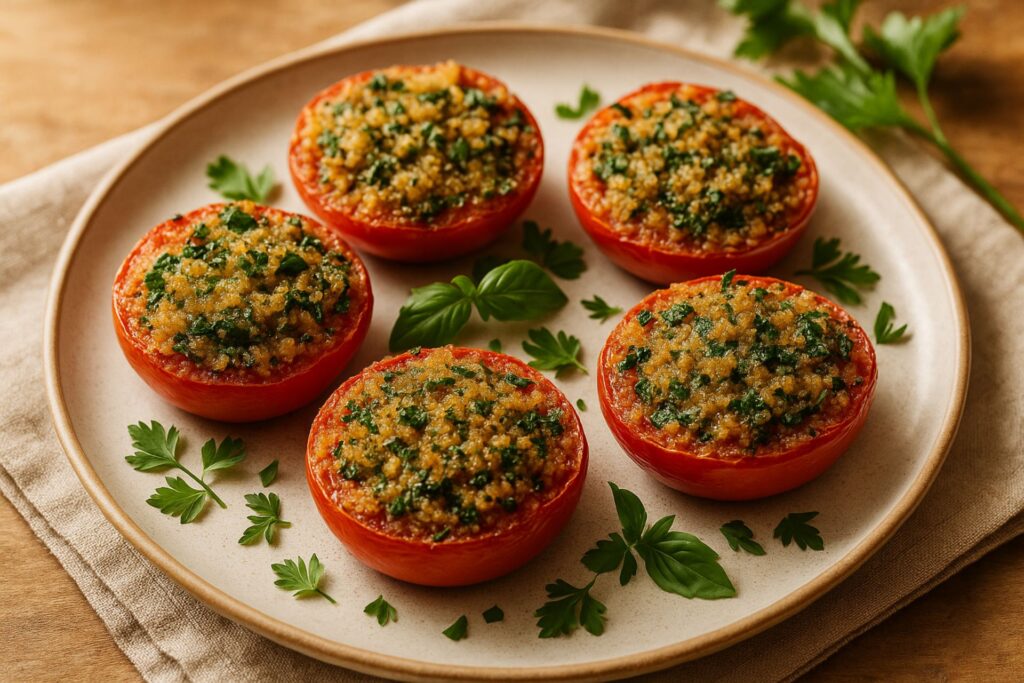 Gratinierte Tomaten nach ligurischer Art