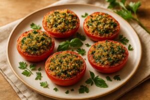 Gratinierte Tomaten nach ligurischer Art