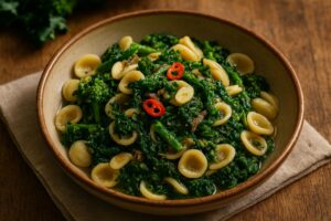 Orecchiette mit Stängelkohl und Sardellen