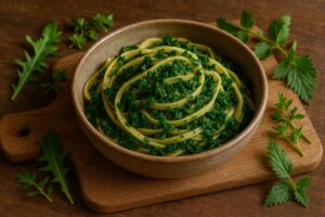Tagliolini mit Wildkräutern