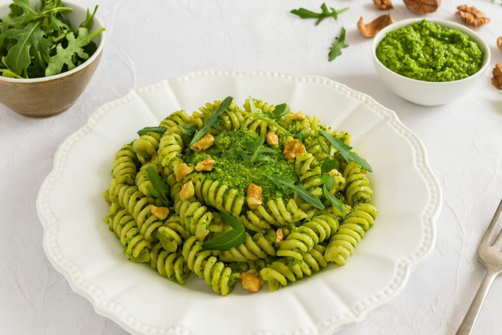 Fusilli mit Rucola Walnuss Pesto