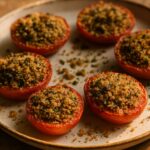 Gebackene Tomaten mit Semmelbröseln und Sardellen