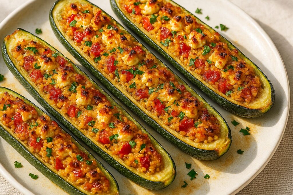 Gefüllte Zucchini mit Couscous