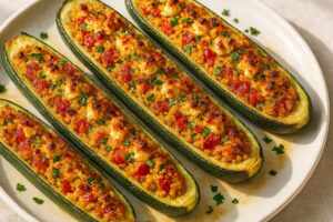 Gefüllte Zucchini mit Couscous