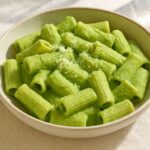 Pasta mit grüner Bohnencreme