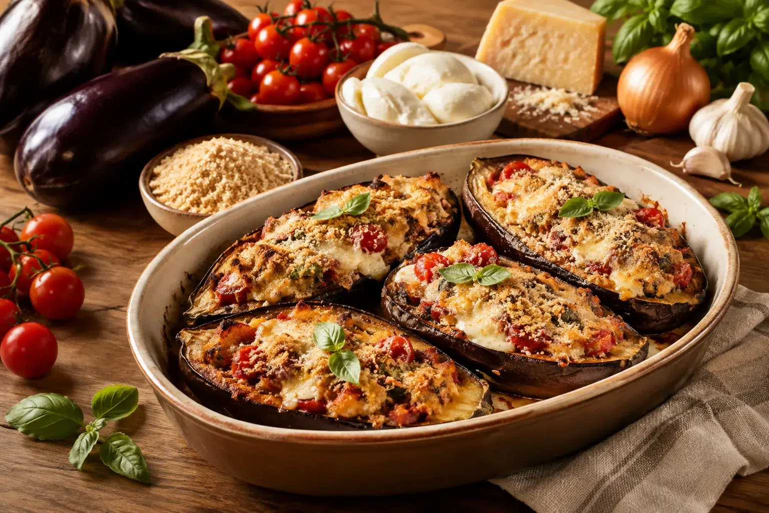 Melanzane ripiene al forno