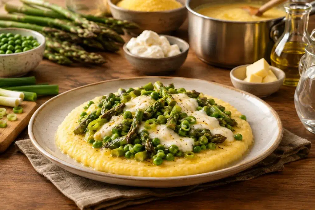 Polenta mit Frühlingsgemüse