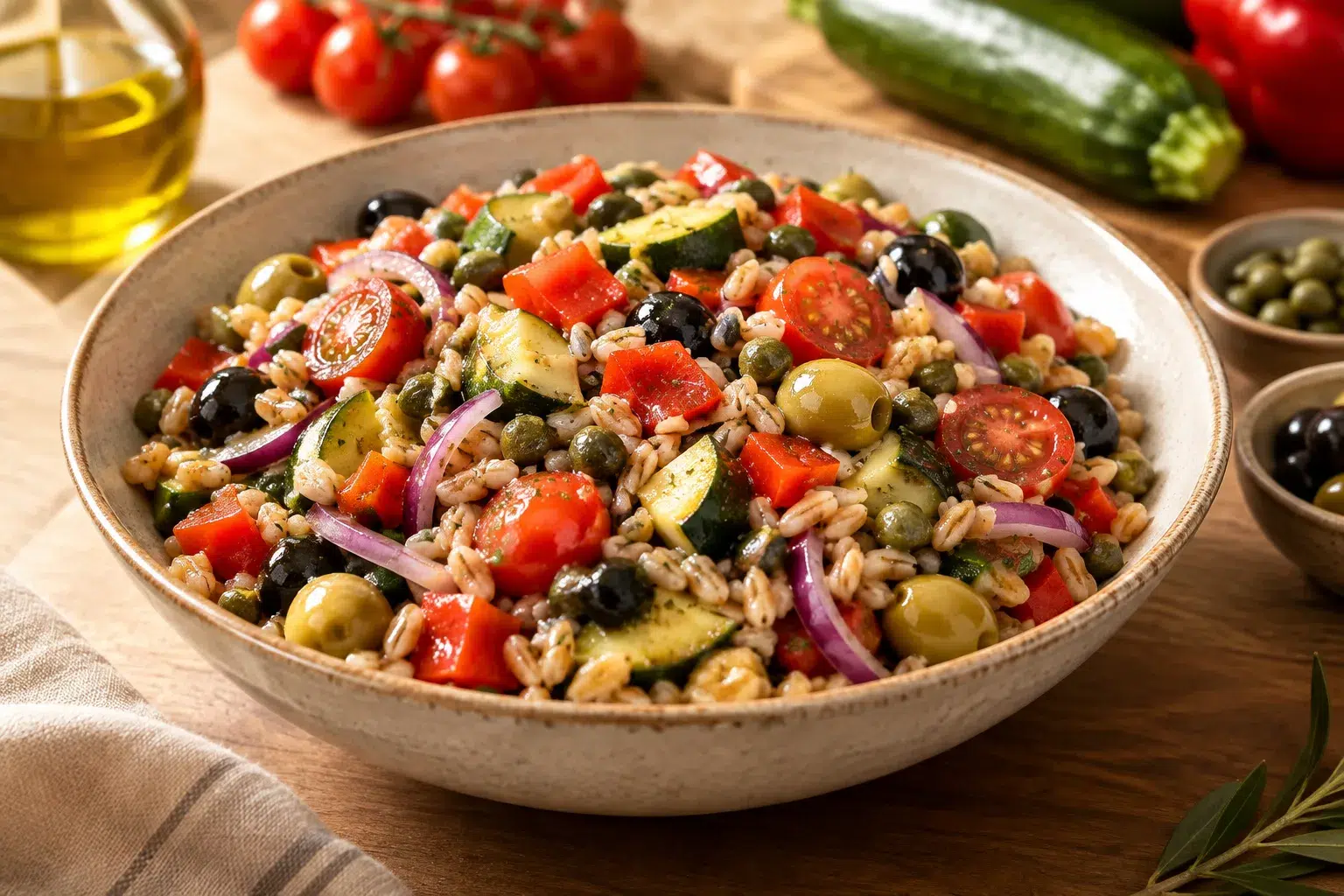 Insalata di farro mediterranea