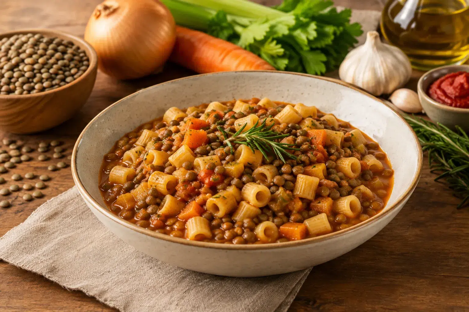 Pasta e lenticchie