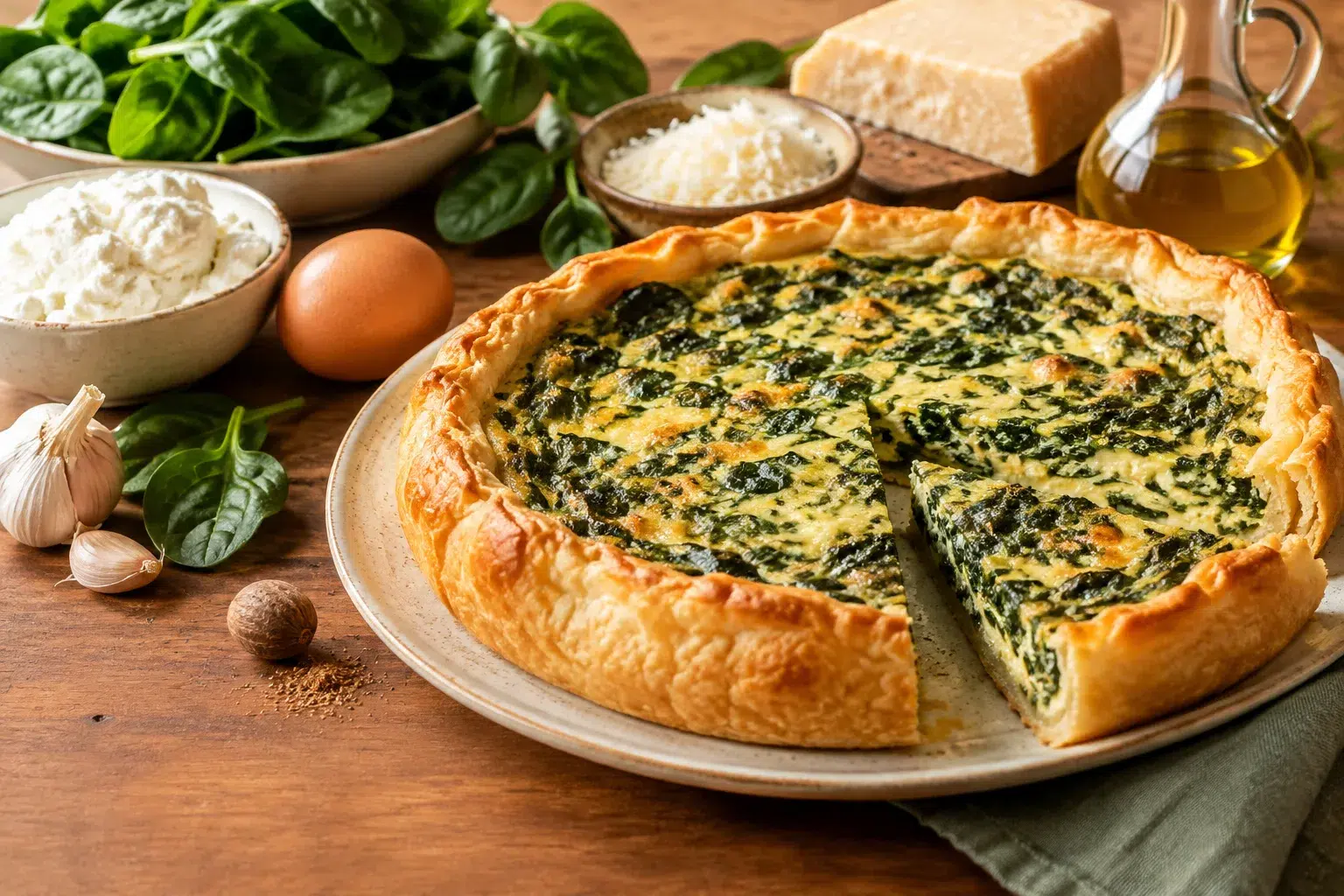 Torta salata agli spinaci